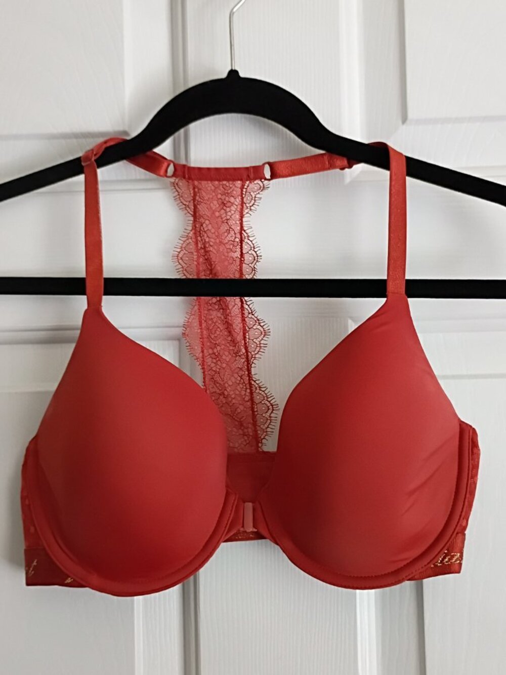 Victoria's Secret Perfect Coverage Bra Racerback Coral Size 34D